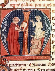 Ms 1003 f.1 Die Lehren der Ärzte, aus Oeuvres de Galien von Claudius Galenus (ca. 130-ca. 201)